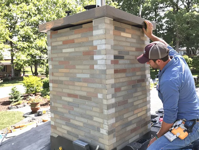 Margate Chimney Sweep completing a modern chimney remodel in Margate, FL