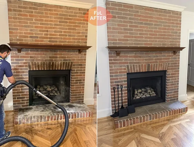 Margate Chimney Sweep carefully sanitizing a fireplace in Margate, FL